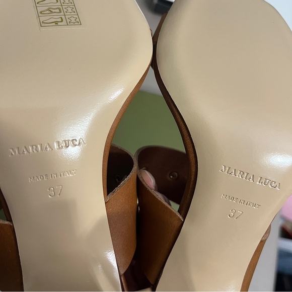 Tuckernuck Maria Luca Ivonne‎ High heel Mule Brown Studded Women's Sandals - Picture 10 of 14